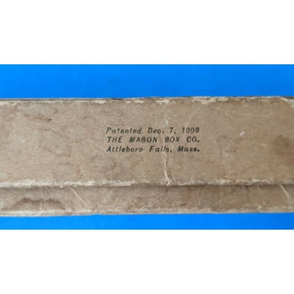 VINTAGE Pre- WWI Soldier Mason box attleboro falls,mass home front dated 1909 6" - Picture 4 of 7